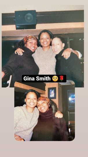 Aaliyah_Fanatic's tweet photo. Happy Birthday Gina Smith! 🕊️

The only other woman on the flight, besides Aaliyah. She was a production manager for Blackground records. Last minute, she begged Fatima to switch her spot on the flight to get home to her fiancée.

On MTV Diary, they celebrated her BD off camera. https://t.co/6xSdNCNRbH