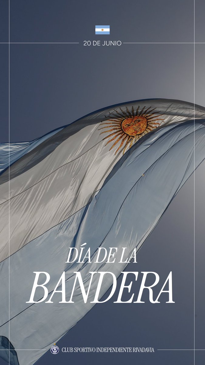 CSIRoficial's tweet photo. ¡Feliz Día de la Bandera! 😍🇦🇷

Hoy celebramos el símbolo que nos representa como argentinos💙 https://t.co/3jm7fROnwy