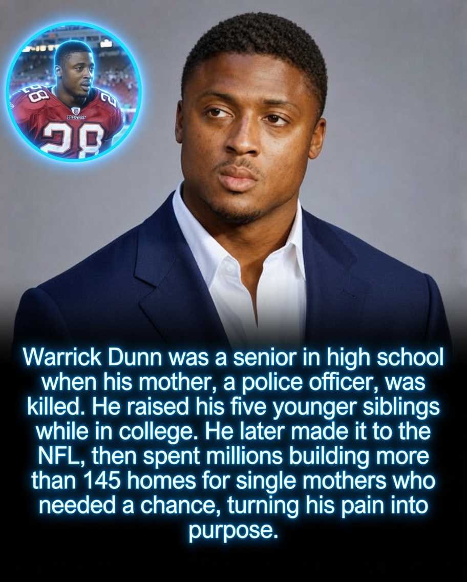 Rainmaker1973's tweet photo. At just 18 years old, Warrick Dunn lost his mother, Baton Rouge police officer Betty Smothers, who was killed in the line of duty.

Overnight, he stepped up to help raise his five younger siblings while still in high school and later college, all while pursuing his dream of playing in the NFL.

He succeeded on the field, but his true legacy was built off it. Honoring his mother’s dream of homeownership, Dunn used his NFL success to help hundreds of single mothers and their families. He has funded down payments, furnished homes, and provided stability to more than 145 families in need.

Warrick Dunn turned his deepest pain into purpose, giving other families the security and opportunity his own family lost far too soon.