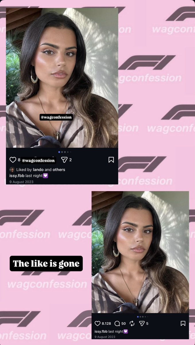 Pitlanefiles's tweet photo. #GOSSIPTIME PART II.
3) después de unos días de haberse seguido, Issy bloqueó a Lando, ( ella y Lily Rowland son amigas ).
4) él y Lily tuvieron un fling en 2023, ella daba like a comentarios, ( él la bloqueó ), luego se le vio a él con Magui en Mónaco. https://t.co/yqCtnpjTmI