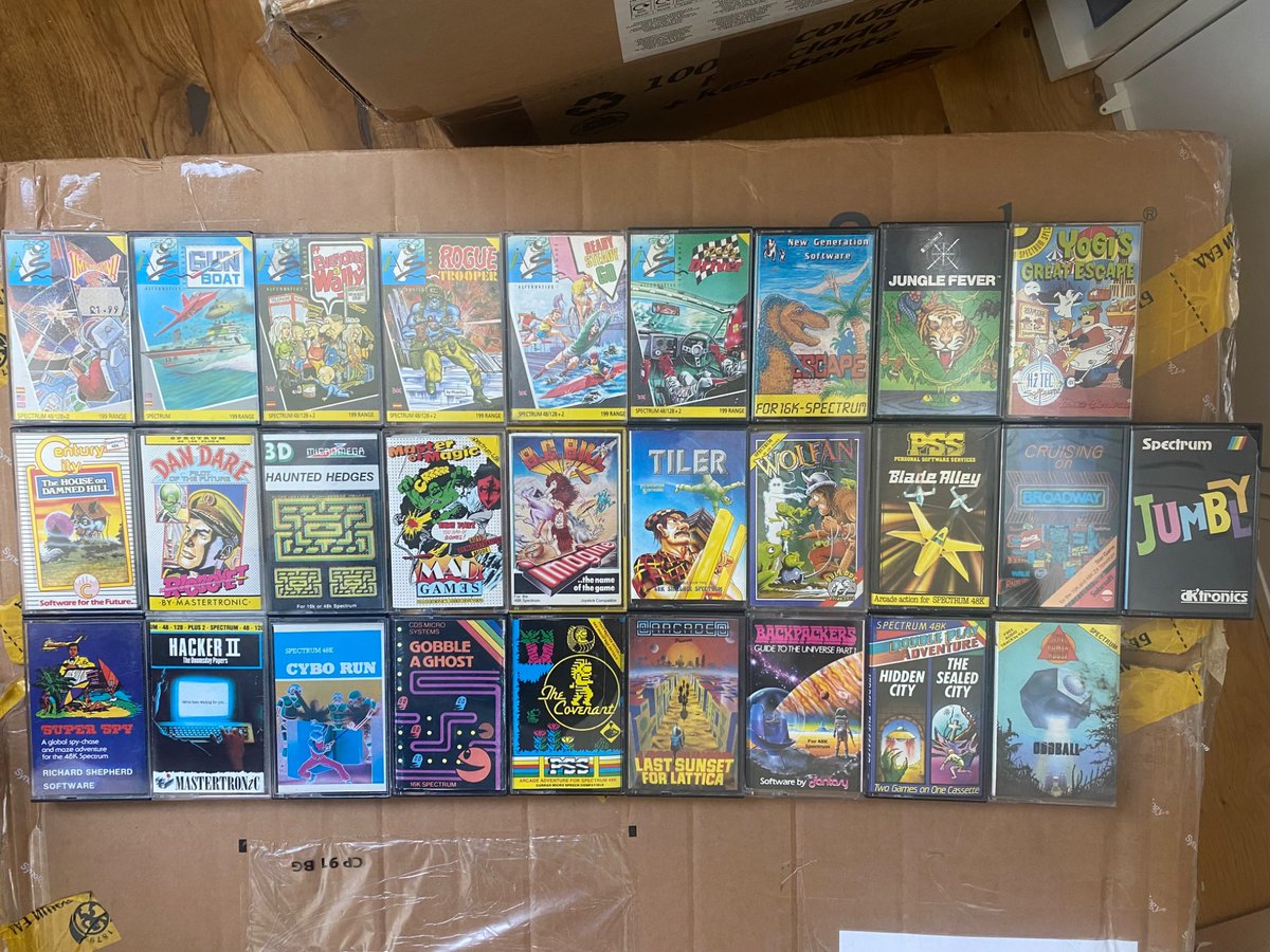 ZXDev2015's tweet photo. Tengo estos juegos de Spectrum disponibles. Si alguien está interesado, que me mande un privado 👾
I have these ZX spectrum games available. If someone is interested, please send me a PM 👾 https://t.co/1ueCzJlcGB