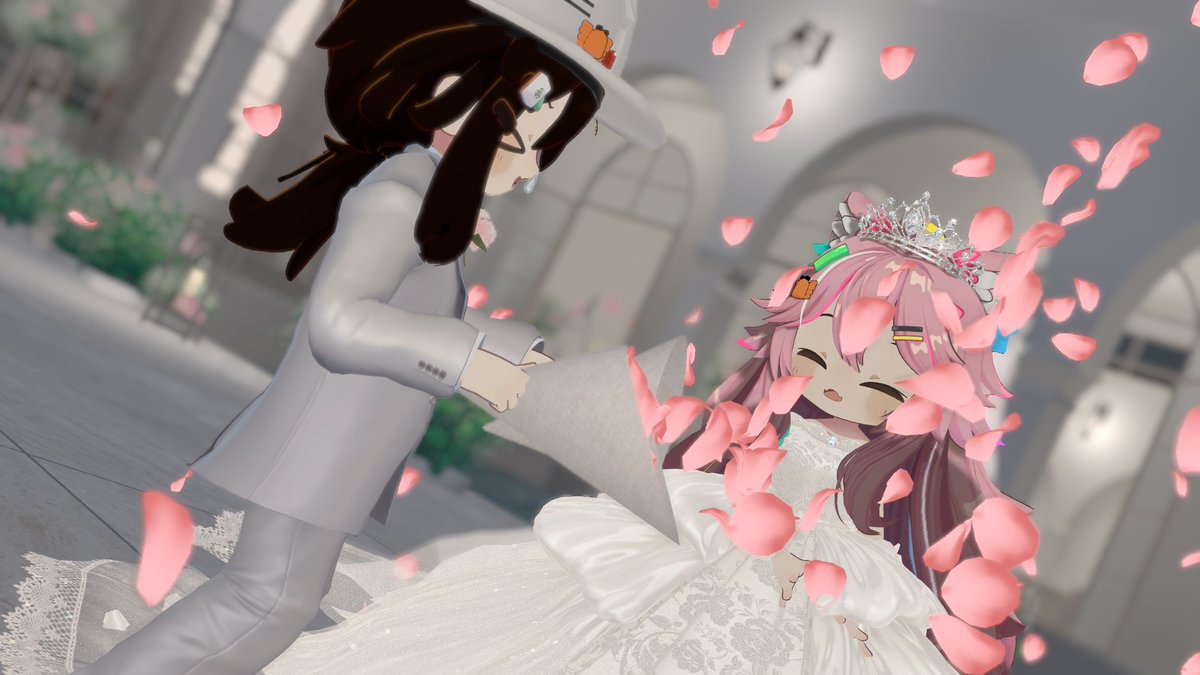 aioxtutori_yoru's tweet photo. お二人のVRC内の結婚式の披露宴に参加させていただきました！
お二人もと改めてご結婚おめでとうございます！
末永くお幸せに！ https://t.co/twQRzmYXxY