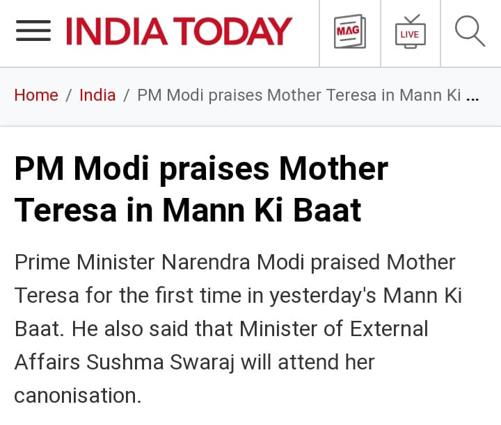 thom79117's tweet photo. @swapsaxena @TajinderBagga You mean this Teresa? https://t.co/9kgR7IGM3P