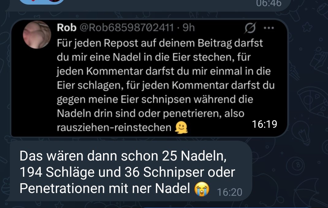 MissMaledicta's tweet photo. Ihr wisst, was das bedeutet 🥵🥵🥵
Interagiert auf dem kommentierten Post um ihn LEIDEN zu sehen 😈😈😈
Ich gebe euch mal einen kleinen vorgeschmack von dem was er sich sonst so für mich antut 💀😈🥵 https://t.co/0k2p7ST8O5