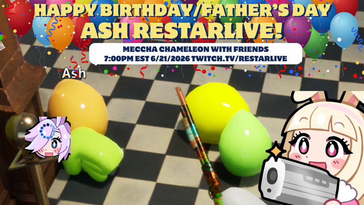 restarlive's tweet photo. Tomorrow's Ash's Birthday!
You should stop by and tell her Happy Birthday!
...or Happy Father's Day?
Both are acceptable! https://t.co/ojP9zEF3FT