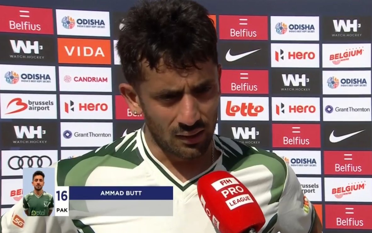 Muneeb313_'s tweet photo. Pakistan captain Ammad Butt: "We are ready for the game against India, which is a big match. Not happy because we lost but our performance today was the best in the Belgium leg." 

#Hockey. https://t.co/SXwSvCPxIO