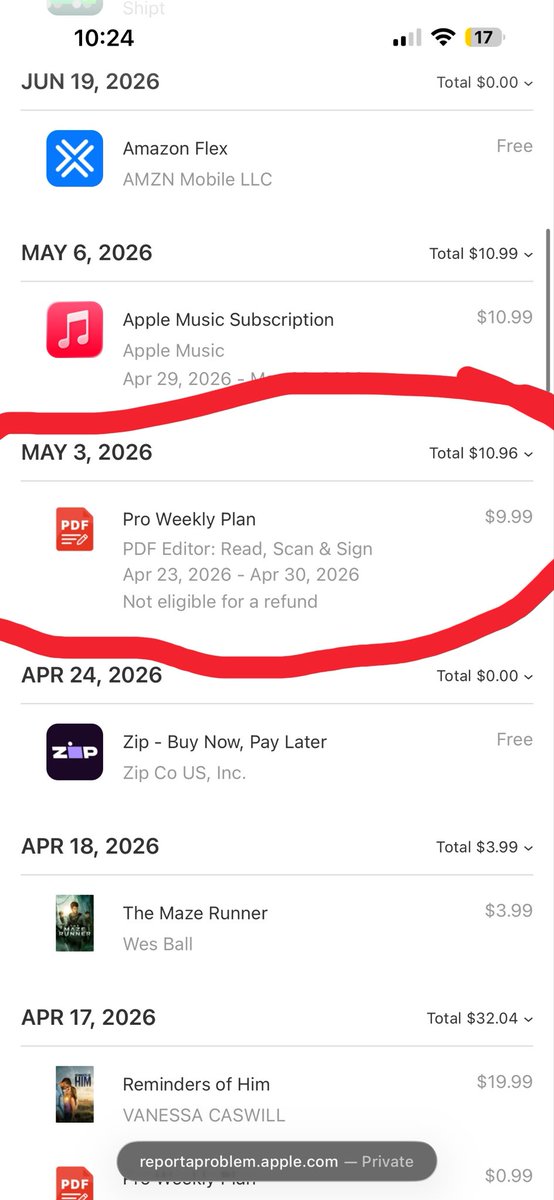MilleniaIsbella's tweet photo. @Apple  I have put several refund request in for a subscription that I’m still being charged for that I cancelled on 4/30. And you keep denying my claim. RUN BACK MY MONEY https://t.co/gG0Xc11BCd