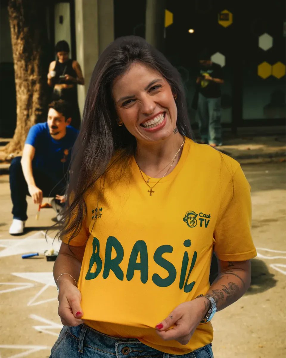 MFutebolGamer's tweet photo. 👕Camisa 10 Amarela, Venha torcer para o Brasil com o Traje Cazétv_ https://t.co/4KxNBd3VGX

#seleçãobrasileira #cazetv #CopaDoMundoFifa2026 #trajecazetv https://t.co/B7aNE823ND