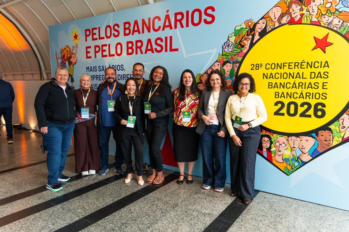 spbancarios's tweet photo. E a 28ª Conferência Nacional dos Bancários segue a todo vapor! Na parte da manhã a pauta foi os rumos do Brasil e da classe trabalhadora, além de uma análise dos resultados da Consulta Nacional. https://t.co/W5gTaSd3AD