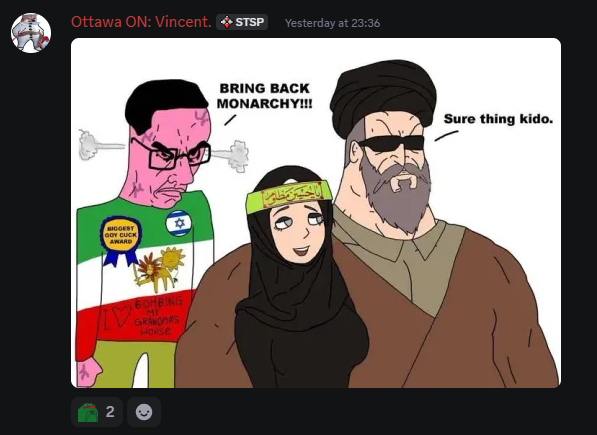 Discord_Lies's tweet photo. The leftists have horseshoe theorie'd themselves into supporting the islamic theocracy https://t.co/QmfTDpRkUP