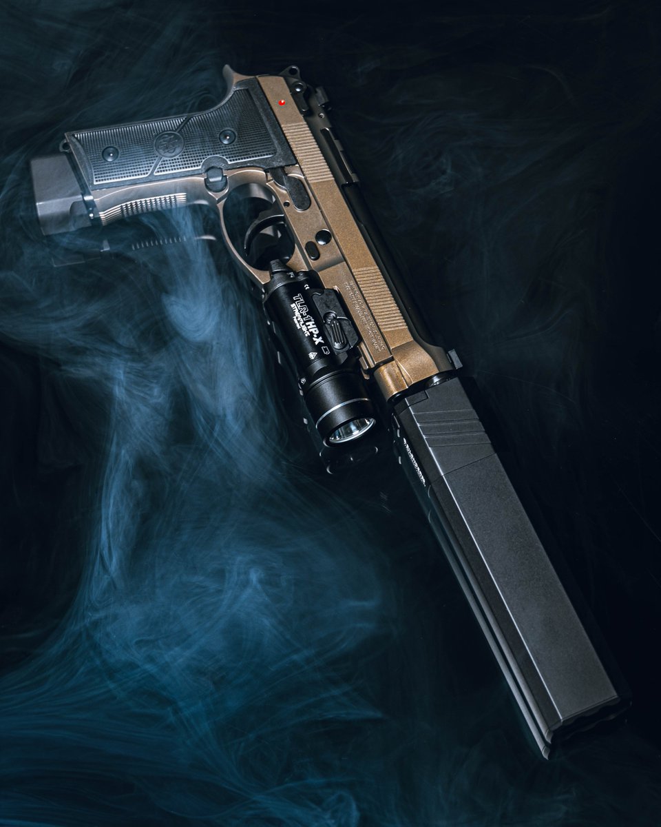 NagelsGunShop's tweet photo. The @Beretta_USA  M9A4 Nomad Bronze w/ @silencerco Osprey9 https://t.co/7zv4HFb7q1