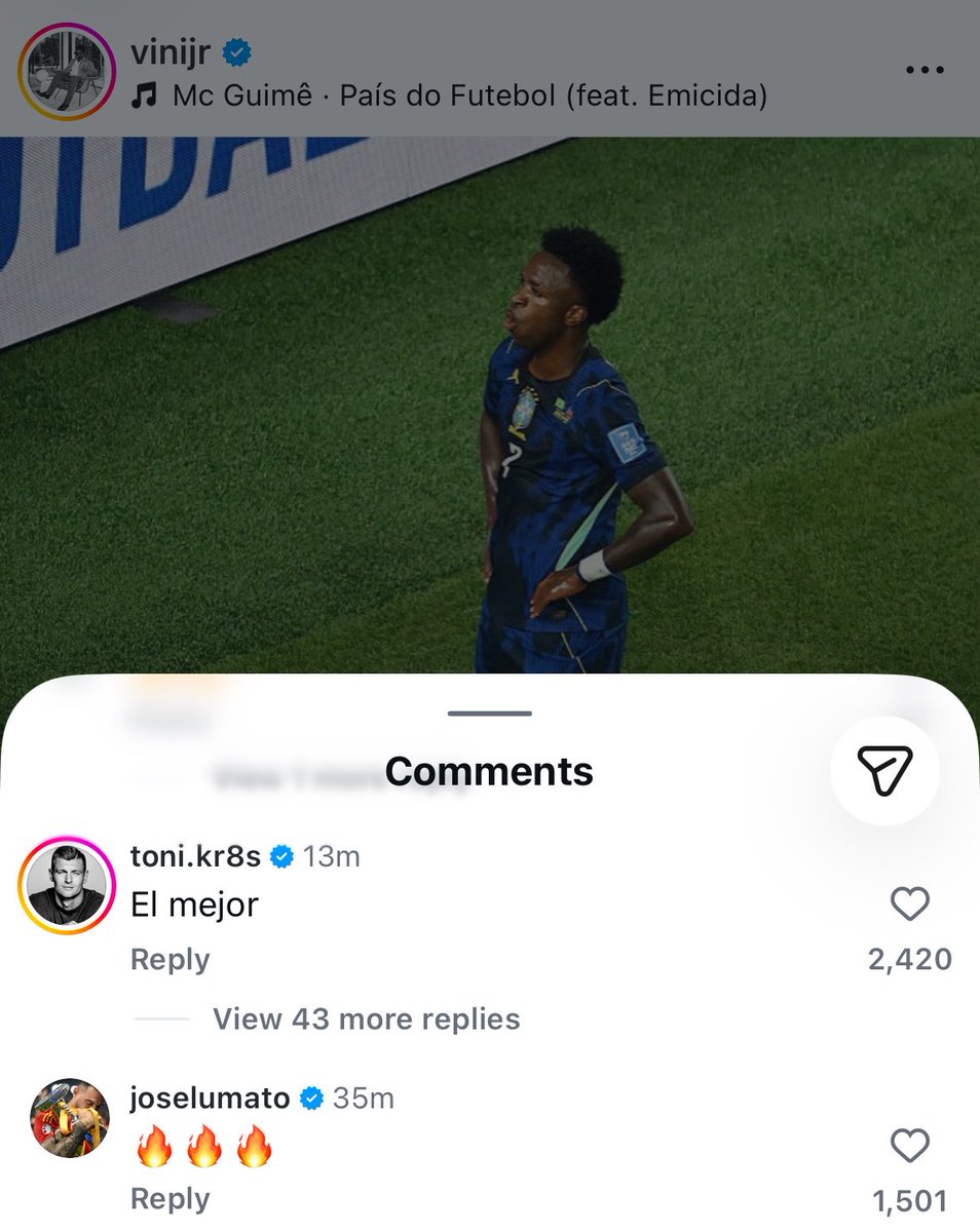 theMadridZone's tweet photo. 🚨 Toni Kroos to Vini Jr.: 

“THE BEST.” https://t.co/fZq6W4et6z
