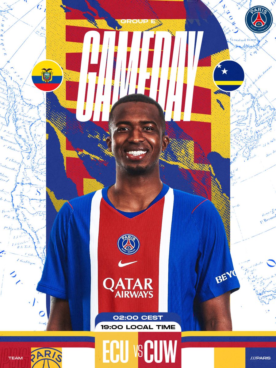 PSG_espanol's tweet photo. ¡Hoy es día de Ecuador y Willian Pacho! 🇪🇨🙌

Vamos con todo, ñaño 👊 https://t.co/EwU4XrE0Mc