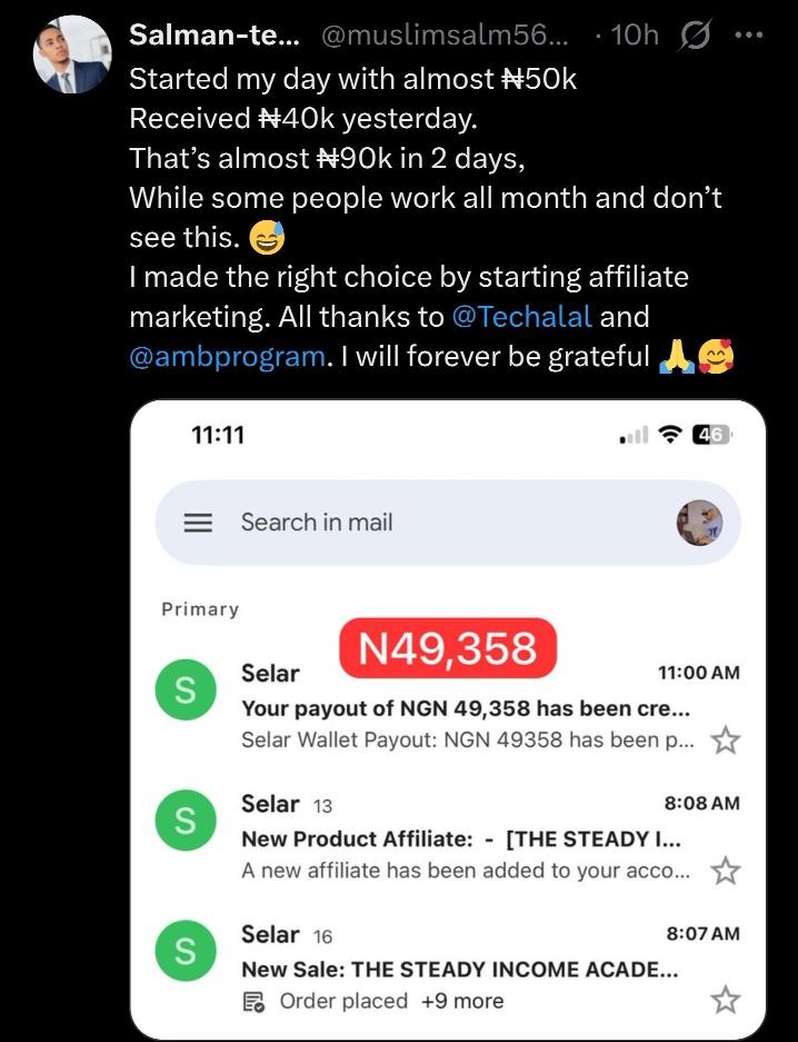 Lordzee720's tweet photo. Digital Affiliate marketing pays and it pays massively 
>>> When are you going to get started as well?
 Or you are okay with your current financial situation?
@TheJonaidKhanFX https://t.co/uaA8ACFhCd