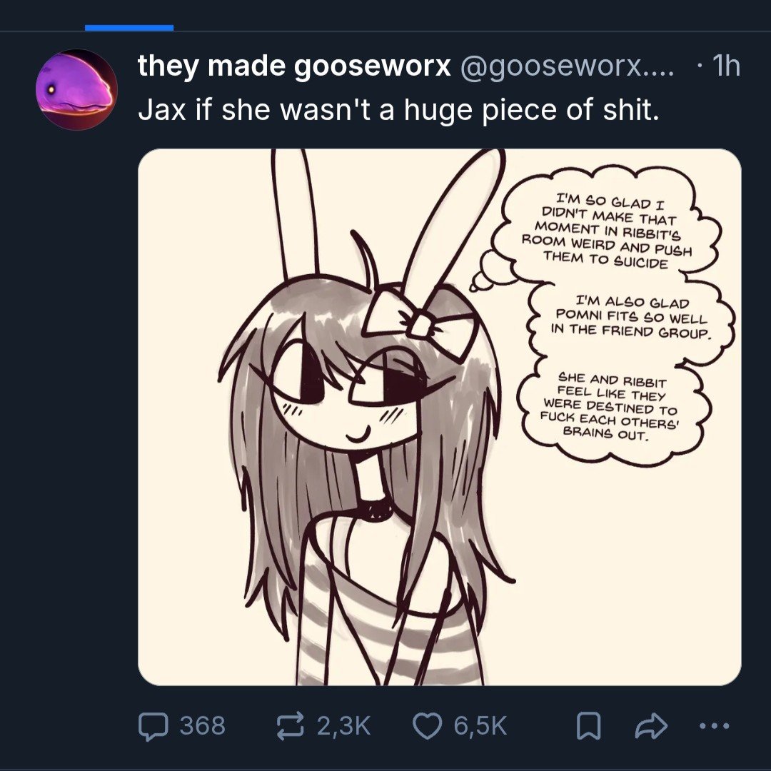 Zebracorn_chan's tweet photo. Bruh. #TADC #TheAmazingDigitalCircus https://t.co/RN9rYYAaZn