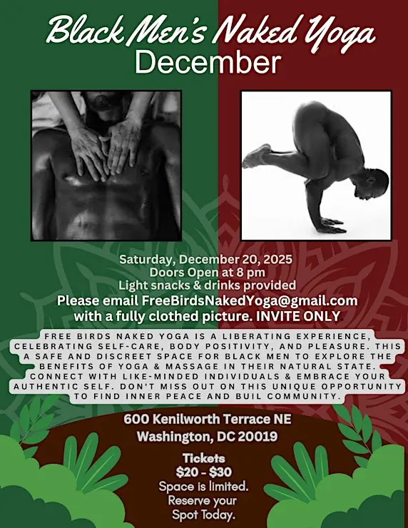 FBNakedYoga's tweet photo. TBT: The December FREEBIRDS Black Men's Naked Yoga &amp; Tantric Massage Session https://t.co/fcMrRcXQnW