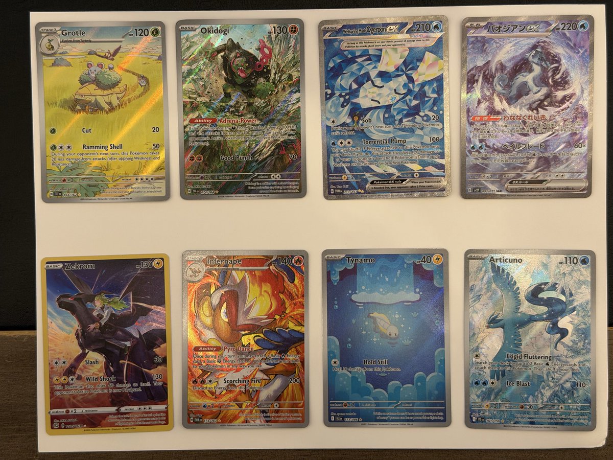 ZacJ3's tweet photo. For Sale!

Prices all under TCG Player! Comment if you’re interested in a card. I’m happy to take more pictures. Make an offer. Let’s make a deal!

$4 BMWT or free ship over $100 https://t.co/vzJb0sz9U4