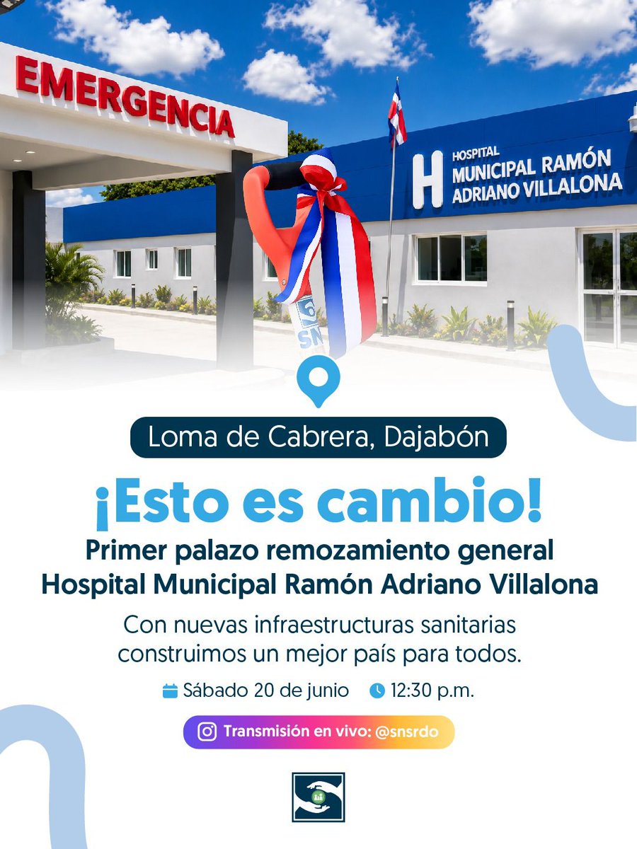 HMGuayabal's tweet photo. 🎉¡Seguimos avanzando en la región Noroeste!

📍Loma de Cabrera se prepara para una nueva etapa en materia de salud con el primer palazo del remozamiento general del Hospital Municipal Ramón Adriano Villalona. https://t.co/DJ81OxXCt3