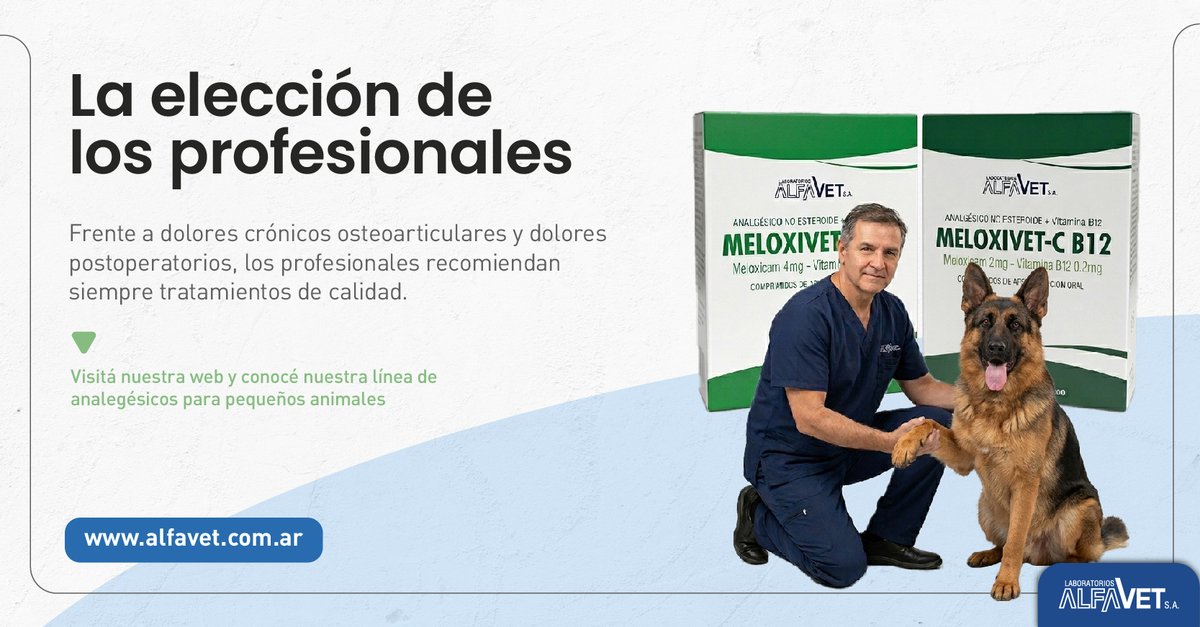 LAlfavet's tweet photo. Ante dolores de cualquier índole, los profesionales utilizan productos de calidad, certificados y con efectividad comprobada.
Por eso trabajamos con profesionales que saben que el cuidado y la atención de tus animales, es vital. 💙
#analgesicos #profesionales #veterinaria #pets https://t.co/bE4mL170m8