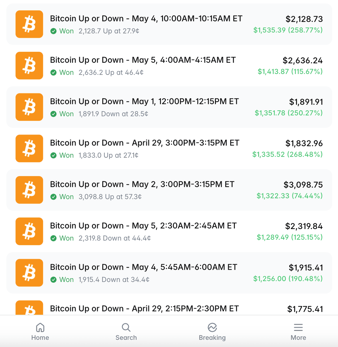 0xSurferX's tweet photo. Your bot is losing because of WRONG data source.

Leaderboard bot owners take it form another place.

Here's where we get the data and how to tap most of it for free:

The basic mistake is polling.

Your bot asks "any updates?" every second like a human refreshing the page.

The pros subscribe to a stream that pushes data the instant it changes.

One fires when ready, one gets there first.

Here are the real sources:

> Binance websocket feed

Binance leads the Polymarket CLOB by about 1 second on crypto markets.

Wire your bot to the real Binance ws and you're seeing the future of the Polymarket book.

> Chainlink price feeds

Free, real-time, and authenticated with an HMAC API.

Most devs don't know this exists cause nobody talks about it.

> NOAA gov socket for weather markets

Official US weather data has a real-time feed that beats most third-party APIs by several seconds.

> Hidden websockets on news sites

A lot of data providers run a live ws behind their slow public page.

Watch the page's own network traffic with mitmproxy or websocat and you'll find it.

Turns a 2-second poll into a live push feed.

> Your own CLOB and Gamma recordings

None of the above replaces your own tick data.

Record every tick, full book depth, every resolution.

That's your backtest foundation and nobody else has it.

The pros aren't smarter about signals.

They're faster about data, and most of their sources are free.

I built 700+ bots and dirty data killed more of them than bad strategy ever did.

My public wallet with $24k PnL: [https://t.co/hIum0iETkG]

Fix the inputs before you touch the logic.