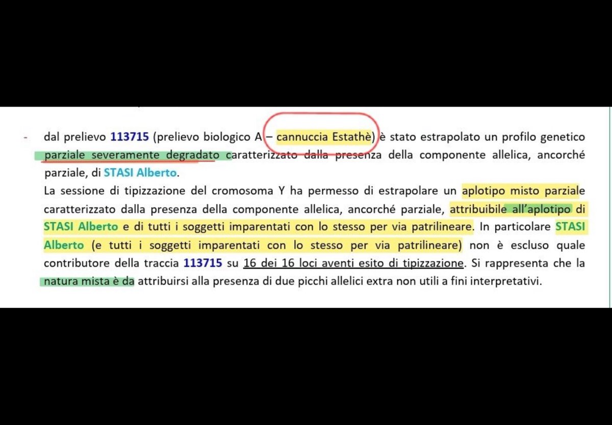 giuliag______'s tweet photo. @ExArcadio Come sempre argomentazioni esaustive che fanno la cresta alla PERIZIA Albani. L’Y è identificativo, dalla linea patrilineare dei Sempio e di nessun altra famiglia, dato il CONTESTO è stato identificato Andrea Sempio. Ti lascio uno spunto nell’immagine https://t.co/AlNZVfOLsA