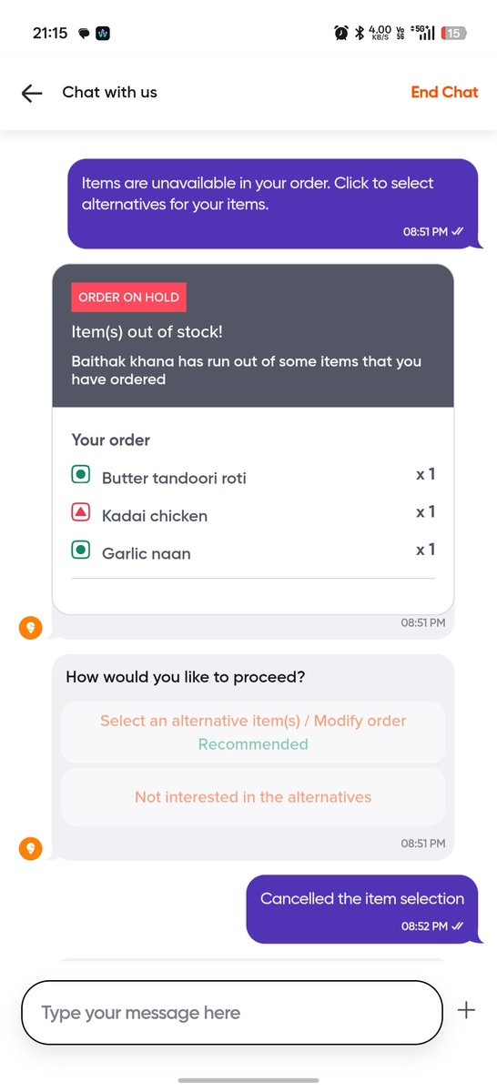 avijitdalal's tweet photo. Pathetic service from @Swiggy @SwiggyCares . Order items is not available in restaurant so I cancelled it. and the coupons that I use is also not working again they told it'll be back within 4-7 days. Why I suffering when it's not my fault? I need a compansation. https://t.co/aDCM75VTYr