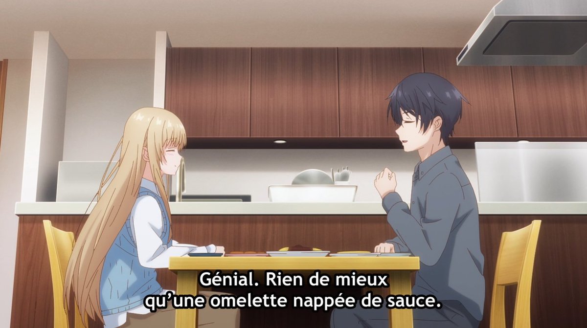 DailyRoshidere's tweet photo. The Angel Next Door Spoils Me Rotten S2 Episode 12 ✅

Un merveilleux épisode tout mignon pour finir cette saison incroyable riche en émotion et affection. 
Et de voir Amane et Mahiru si amoureux et attachés était si mignon à suivre. 

C'est l'anniversaire d'Amane, et Mahiru compte bien lui faire une surprise en préparant un grand festin avec des plats qu'il aime. 
Les amis(e)s d'Amane et Mahiru les laisseront en tête-à-tête plutôt que de venir fêter avec eux. 

Mahiru pense qu'elle a pris un petit bide et ça la perturbe ! 
Mais l'épisode va partir loin quand Mahiru va mettre un costume de lapin pour faire plaisir à Amane et se dire des phrases douces dans leur vie de couple. 

Quand ils sont tous les deux au lit, ça va être une fanfare de tendresse, de bisous et de mots doux du genre « je suis heureux de t'avoir dans ma vie » et des je t'aime à gogo. 
Ils sont si mignons tous les deux quand ils se mettent à se dorloter à deux. 🥹
#TheAngelNextDoorSpoilsMeRotten2 #Romance #SchoolLife #SliceOfLife