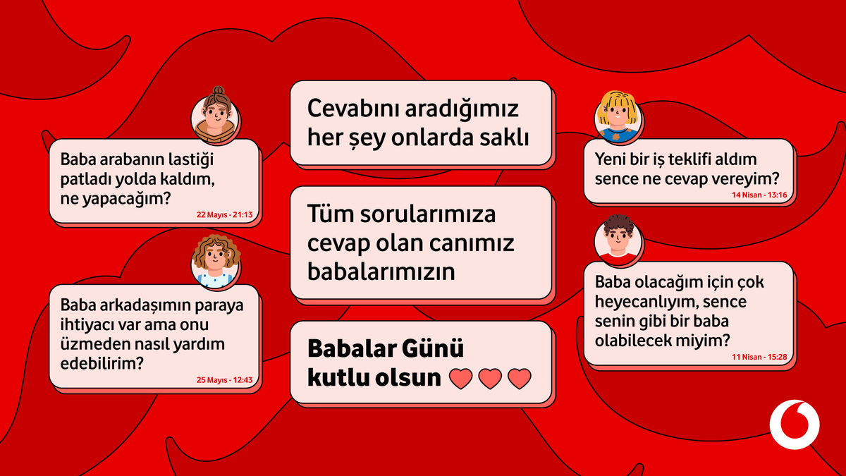 VodafoneTR's tweet photo. Tüm sorularımızın cevabını internette değil, önce babalarımızda aradık, cevabı onlarda bulduk. Babalar Gününüz kutlu olsun! https://t.co/59pw6ZbSmQ
