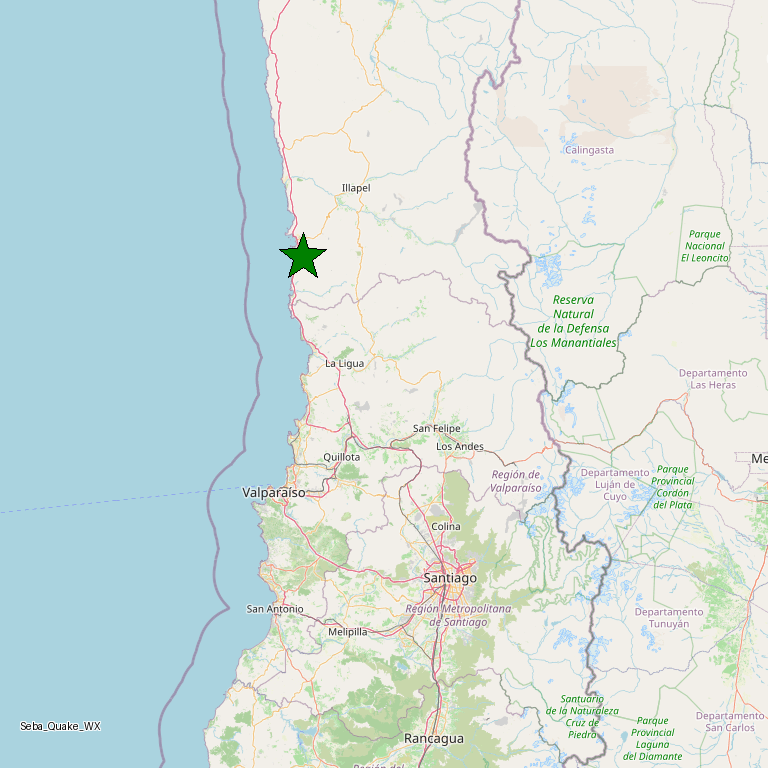 Seba_Quake_WX's tweet photo. ✅ INFORME N°2 ACTUALIZADO ✅

📍 Ubicacion: 7 km al sureste de Los Vilos
📈 Magnitud: 2.7
⬇️ Profundidad: 41 km
🕒 Hora: 2026-06-20 11:42:16

#Sismo #Temblor #Chile https://t.co/jcd9al7qBq