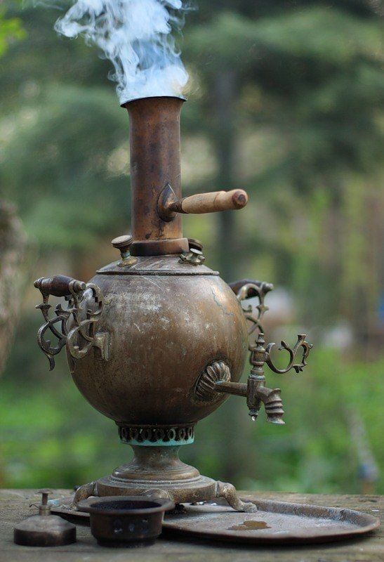 TeaAndWar's tweet photo. "I have found the sacred metal horn that summons endless hot water" https://t.co/cB6mCot1qC