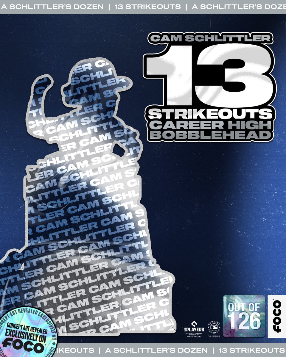 focobobbles's tweet photo. Cam Schlittler New York Yankees Career High Strikeout Bobblehead https://t.co/er18EWQsXt