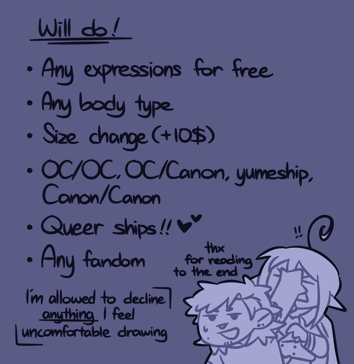 cevrambles's tweet photo. Hey all‼️ I have to get a new mattress so I'm offering this ych alongside my regular chibi comms, please dm if interested!
Retweets kindly appreciated 🙏

#yumetwt #ych https://t.co/kpY1kHZRl6