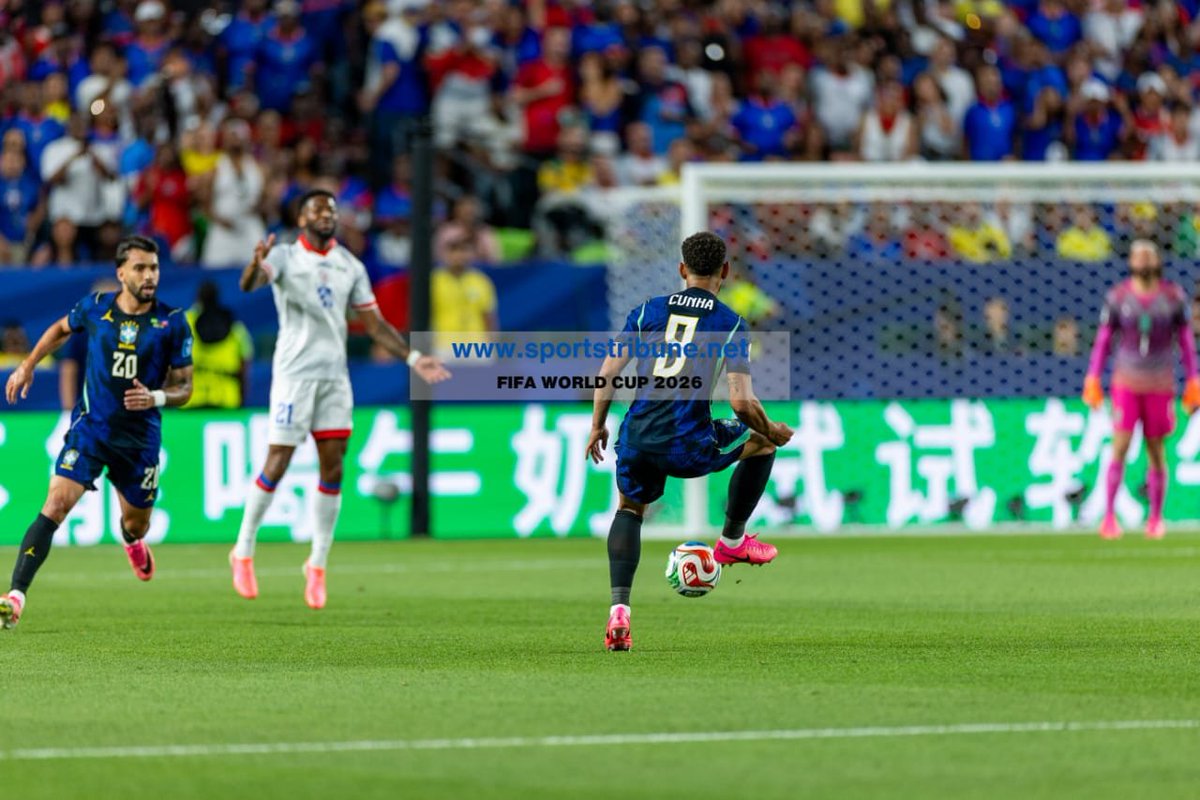 OtiAdjei's tweet photo. With his two goals against Haiti, Matheus Cunha became the first Brazilian male player to score a first-half brace at the World Cup since Neymar’s double against Cameroon in 2014 🇧🇷🔥. https://t.co/xrzuirFUNv