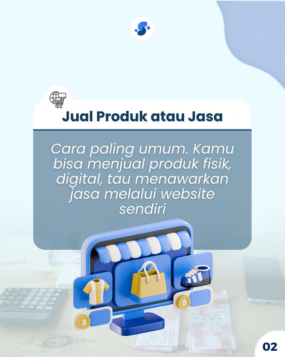 SolviaProjects's tweet photo. Ada beberapa cara utama untuk menghasilkan uang dari website:
jual produk/jasa, affiliate, iklan, membership, serta lead generation untuk kebutuhan bisnis.
Mulai optimalkan websitemu dari sekarang dan ubah menjadi sumber penghasilan. #zonauang #websiteㅤ https://t.co/iiAz6CIYGf