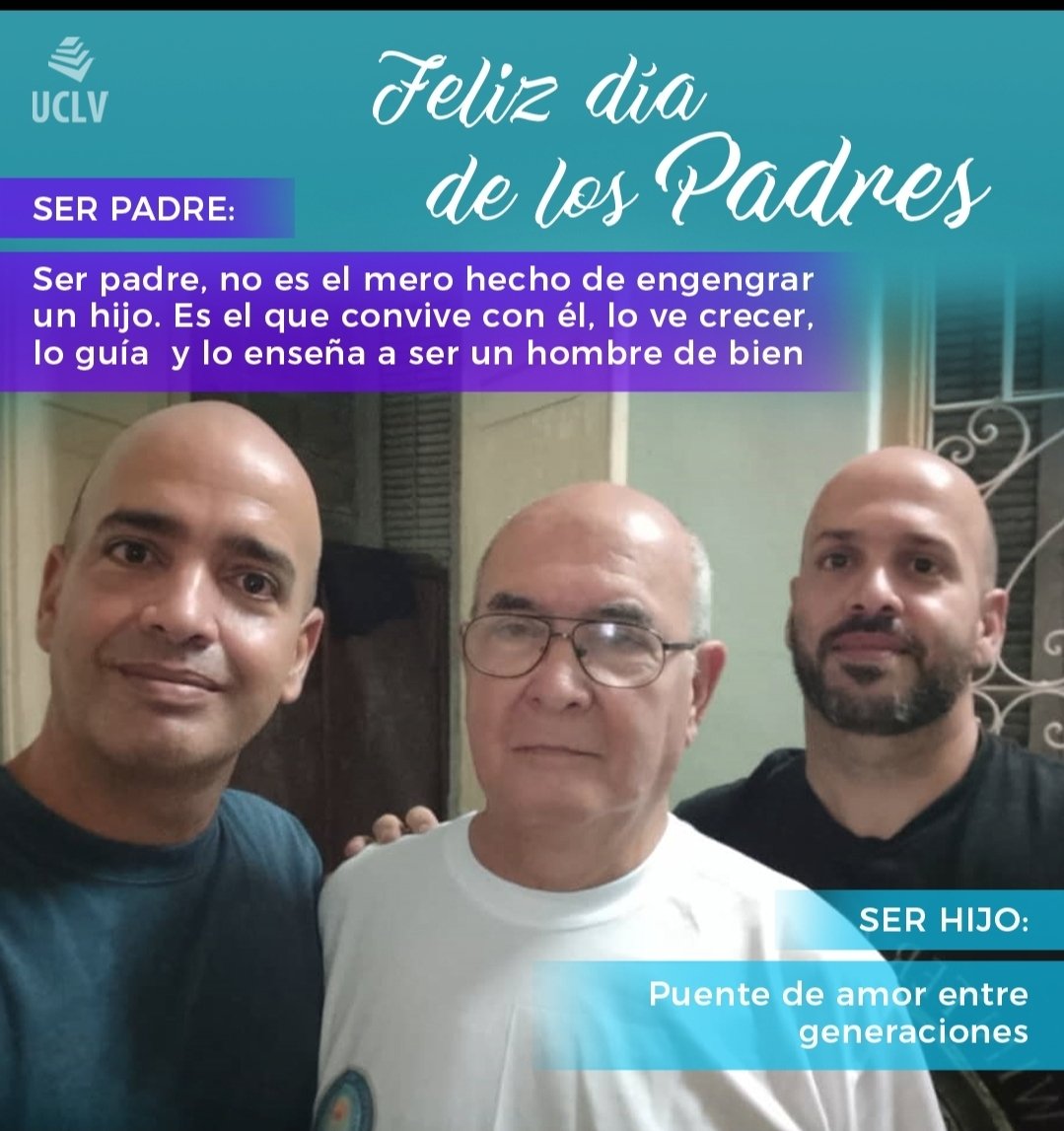 UCLVCU's tweet photo. 🥰Homenaje a nuestros padres
En el marco de la jornada por el Día de los Padres, la #UCLVnuestra comparte con orgullo los rostros de padres o hijos que forman parte de nuestra comunidad universitaria #UniversidadCubana #DíadelosPadres  #VillaClaraConTodos https://t.co/YaXQY7IRef