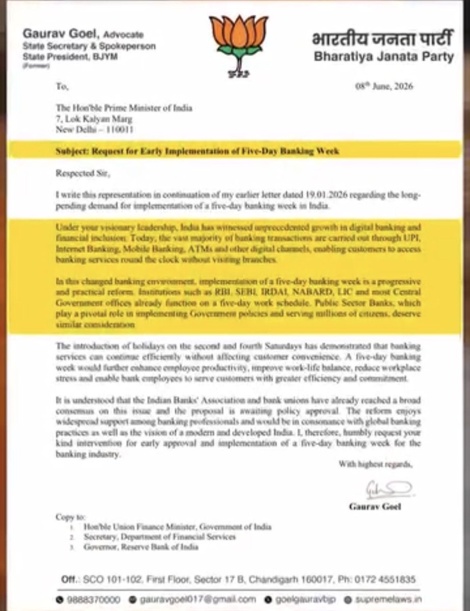 LeenaG2015's tweet photo. The momentum for #5DaysBanking is growing. Employees have raised the issue for years, and now support is increasingly being echoed by public representatives. The next step is implementation.
@PMOIndia 
@DFS_India 
@kanalmedia23 https://t.co/OJYpEh6kX5