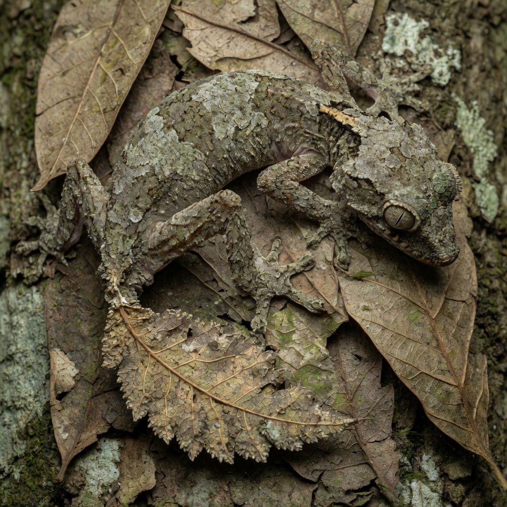 BenjaminGerry3's tweet photo. This gecko doesn't just blend in. It has evolved fake leaves, veins, dead spots and all, growing out of its own body so well that predators can stare straight at it and still miss it completely.

What's the best example of nature's cheat codes you've ever seen up close? https://t.co/SxM9hqHp3I