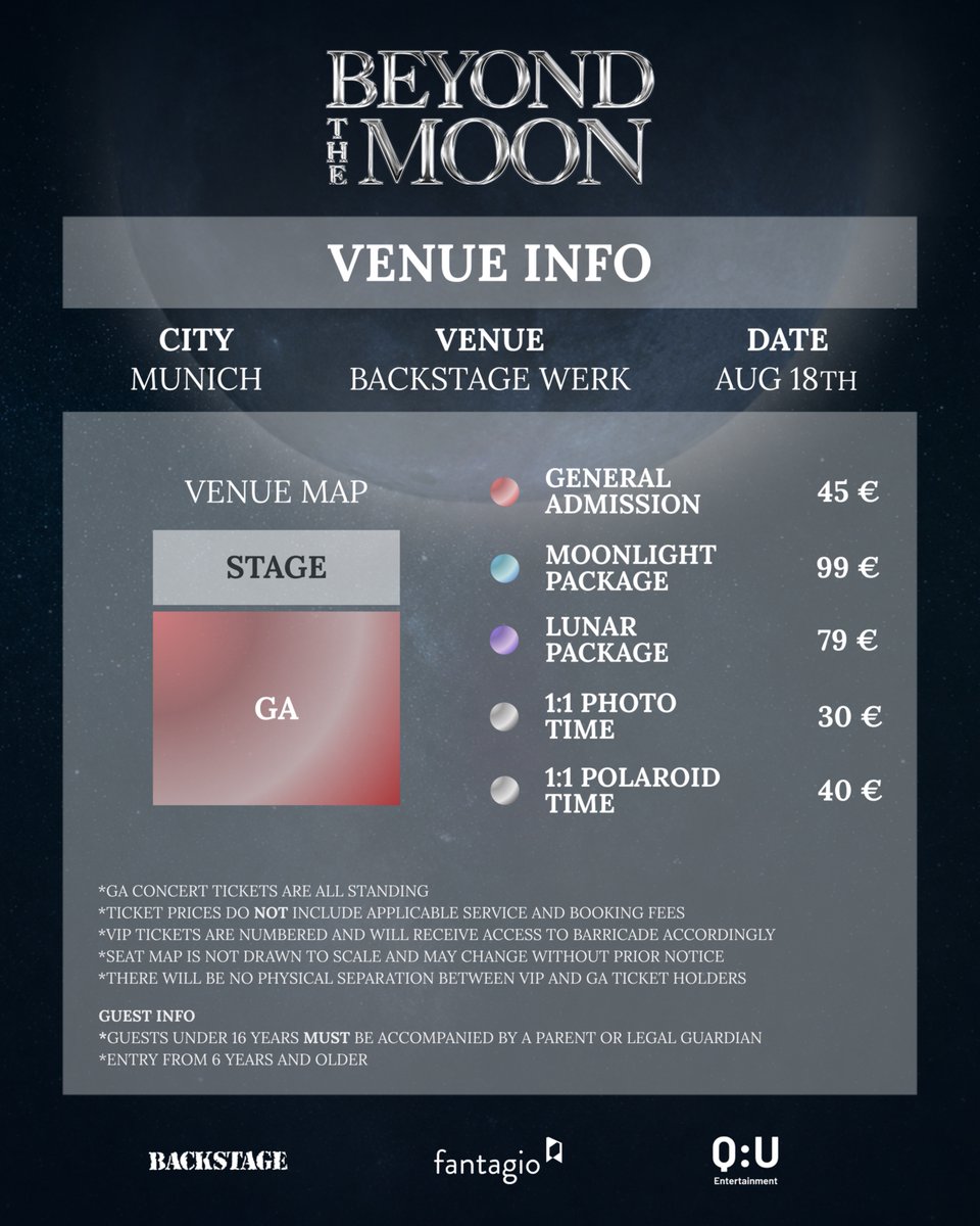 quenterofficial's tweet photo. 🌙 LUV8, it's time to plan your concert day! 👀✨
The official venue maps are now available.
Everything is set - now all that's missing is you. 💫
🎟️ Tickets will be available from Tuesday, June 23RD at 4PM CEST.
@lun8_official #QUEntertainment
#LUN8 #루네이트 #LUV8
#BEYONDTHEMOON #LUN8EuropeTour
