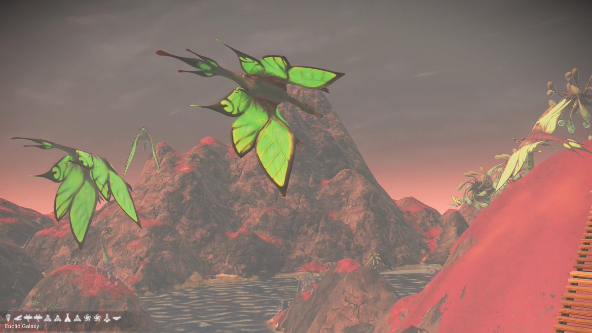 yourXman91's tweet photo. Did build that base as platform to catch that beautiful flying creatures, but still can't catch them, and Superheated rainstorms, don't let me hunting for linger time 🥺😄 @NoMansSky #NoManSky https://t.co/HcCmZFahHi
