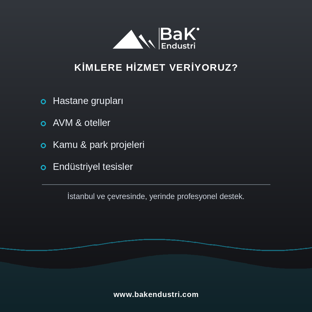 bakendustri's tweet photo. İyi mühendislik kurulumla bitmez. İstanbul'da hastane, AVM/otel ve sanayi tesislerine aylık bakım, devreye alma, otomasyon ve yedek parça hizmeti veriyoruz; sistemleriniz emin ellerde. 📞 Teknik servis: 0530 587 26 82 #suarıtma #teknikservis #bakım #BaKEndüstri https://t.co/vJQfb2cJCh