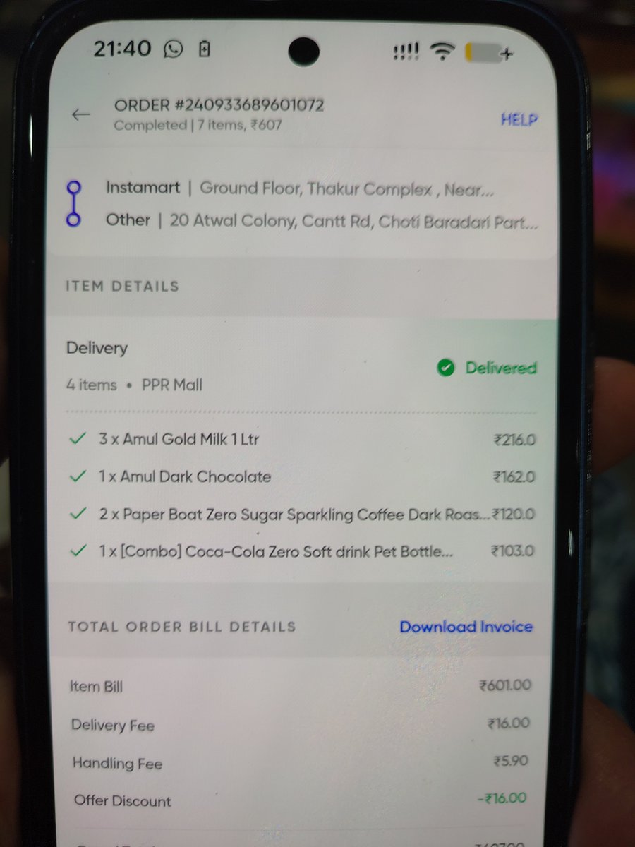 nausainik's tweet photo. @SwiggyCares Order no 240933689601072 https://t.co/0kvfY0Xxbh