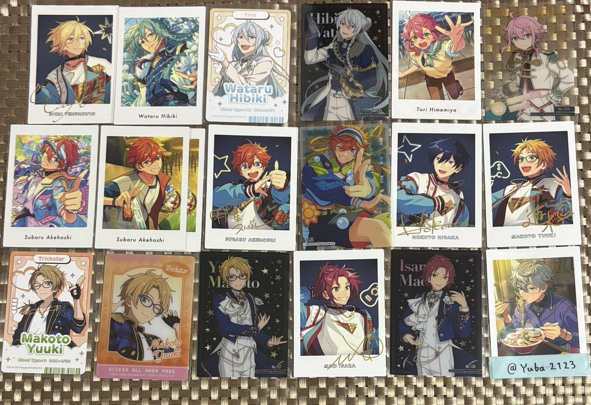 Yuba2123's tweet photo. 【交換・譲渡】あんスタ ぱしゃっつ 10周年 特典 プチプリ ぴくりあ  ビオレ特典 クリカ チャームエイド ラブレッツシール

譲𓂃 𓈒𓏸画像1~11
求𓂃 𓈒𓏸画像12

✧譲渡3～
✧缶バ1⇆紙類2~3
✧ 郵送でのお取引
✧ゆうちょ銀行、PayPay対応
✧纏めてのお取引優先

お気軽にお声掛け下さい.·˖* https://t.co/6AuaiIuFWi