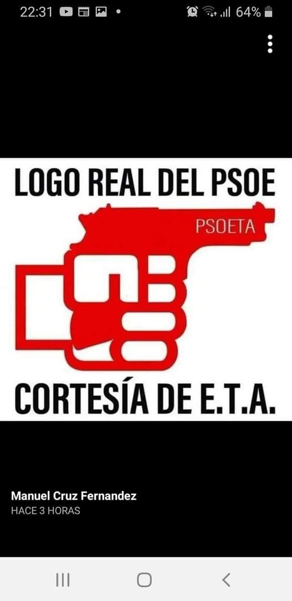 JesusAnton74402's tweet photo. @PlazaPorta48891 Pero si nunca ha ganado nada . Lo han puesto shi los terrotistas de ETA y los sepsratistas ladrones catalanes junto a mafia de ultraizquierda. https://t.co/kQ8HTuBR2z