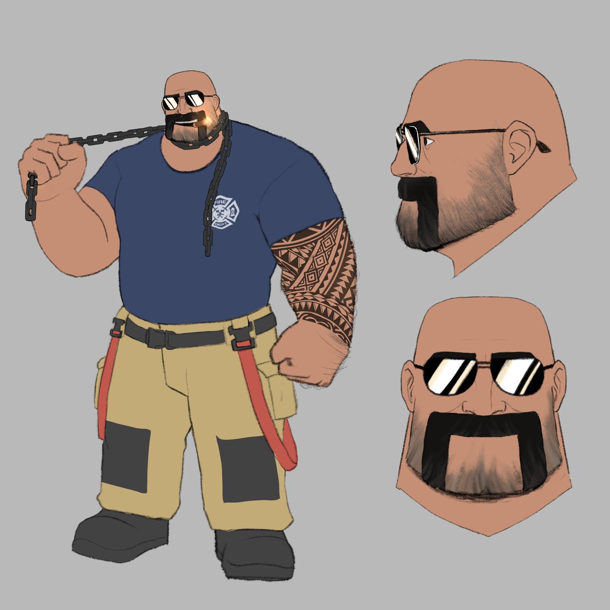 noodelyart's tweet photo. Chain Smoke ref sheet https://t.co/5m4SpGv055