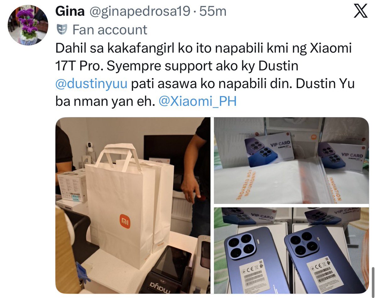 Alexa5387881's tweet photo. Another @Xiaomi_PH 💛💙💜

#DustinYu
#XiaomiPH
#Xiaomi17TSeries
#Xiaomi17TPro https://t.co/IiZyzaQrVU