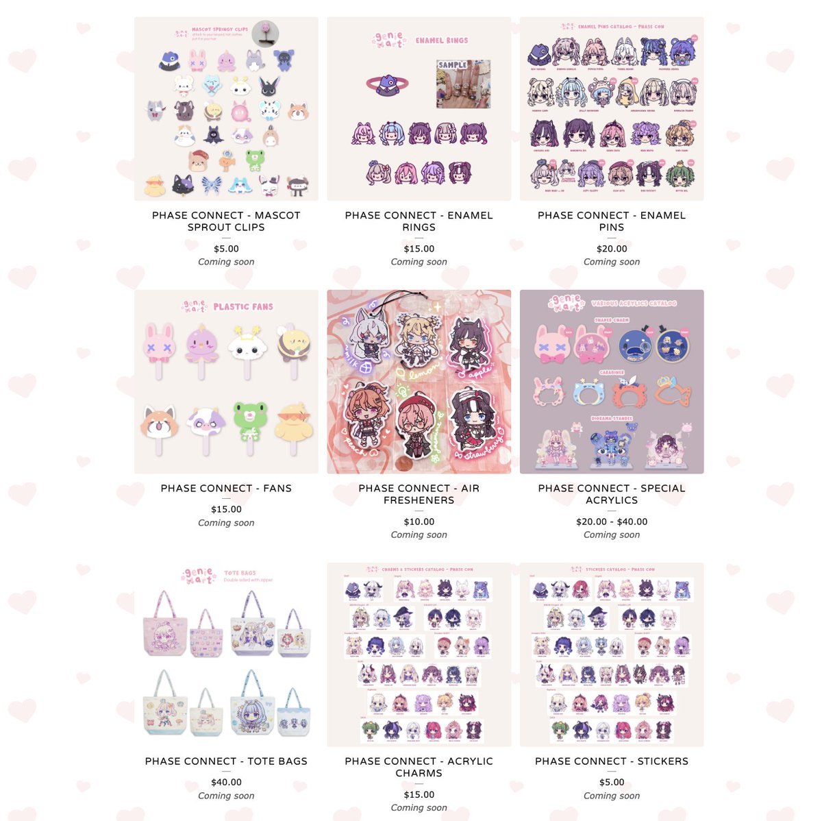 genieart_'s tweet photo. 🐟 Phase Con extras! 🛒
Tomorrow @ 12pm PST

Freebies:
$25+ air freshener
$50+ charm
$100+ ring
$150+ pin

• Each tier receives previous freebies~
• Write in your order note what you want or it will be random!

Free shipping until 6/30
Use code: PHASE on orders $25+ https://t.co/JUl23eUJtB