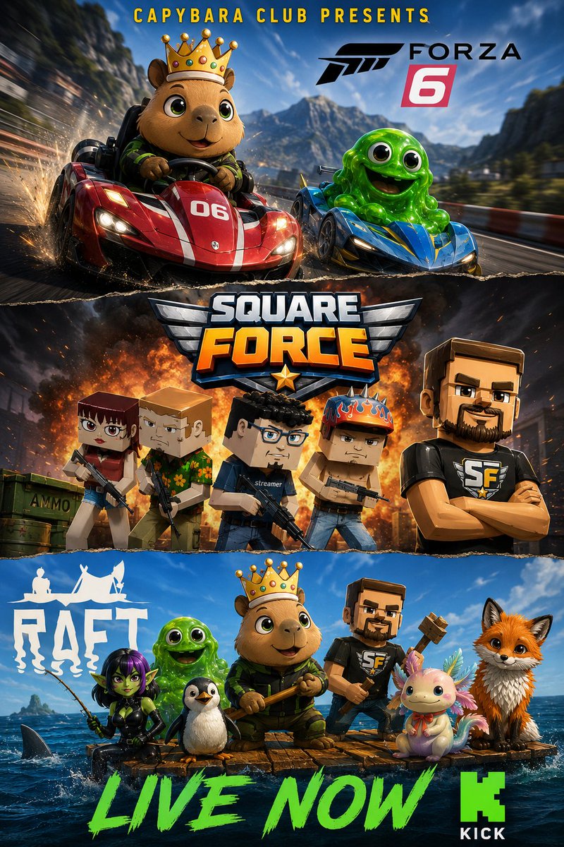 SaucyBara's tweet photo. Your Favorite Capybara is live
👉 https://t.co/DWlBYuVUka
Racing into a wild day with Forza 6, Square Force, and Raft! Come hang out and join the chaos 🚗🛶💥
@Kick
@kickCommunity
#Streamer #Partner #Kick #Forza #Raft #SquareForce #KickIsBest #Variety https://t.co/Q98TLbP0Yc