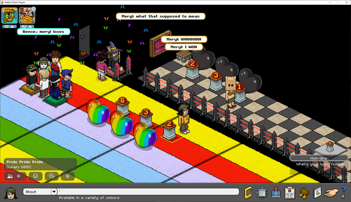 MerylHabbo's tweet photo. @FranklyOrigins @HabboOrigins Just kicked Wilf's ass. https://t.co/8C0wzontLk