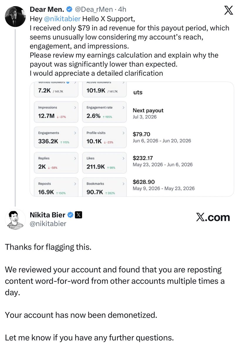 DarthPuts's tweet photo. @nikitabier @Dea_rMen Seems like you deleted you original post no worries I can share https://t.co/voeshv1aYp