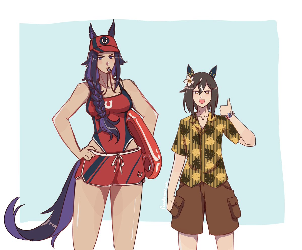 Pandamon00's tweet photo. I tried giving them summer design 🌊🏖️ https://t.co/423oas4EVd
